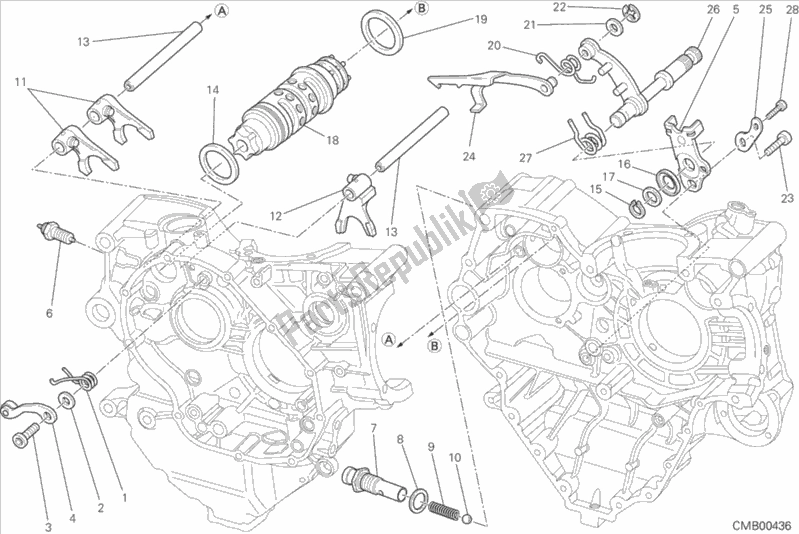 Wszystkie części do Krzywka Zmiany Biegów - Widelec Ducati Monster 1200 S Stripes USA 2015